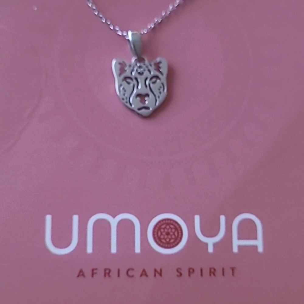 Silver African Necklace and Tiger Pendant